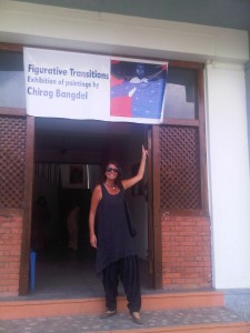 Annette @ Chirag's exhibition @ Nepal Art Council Gallery