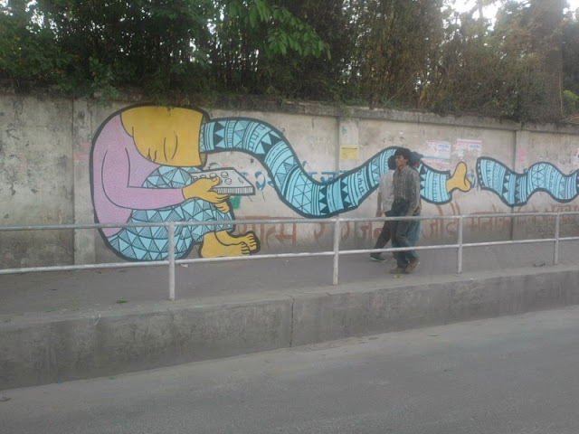 Thomas named this piece Brain Drain... guess why?