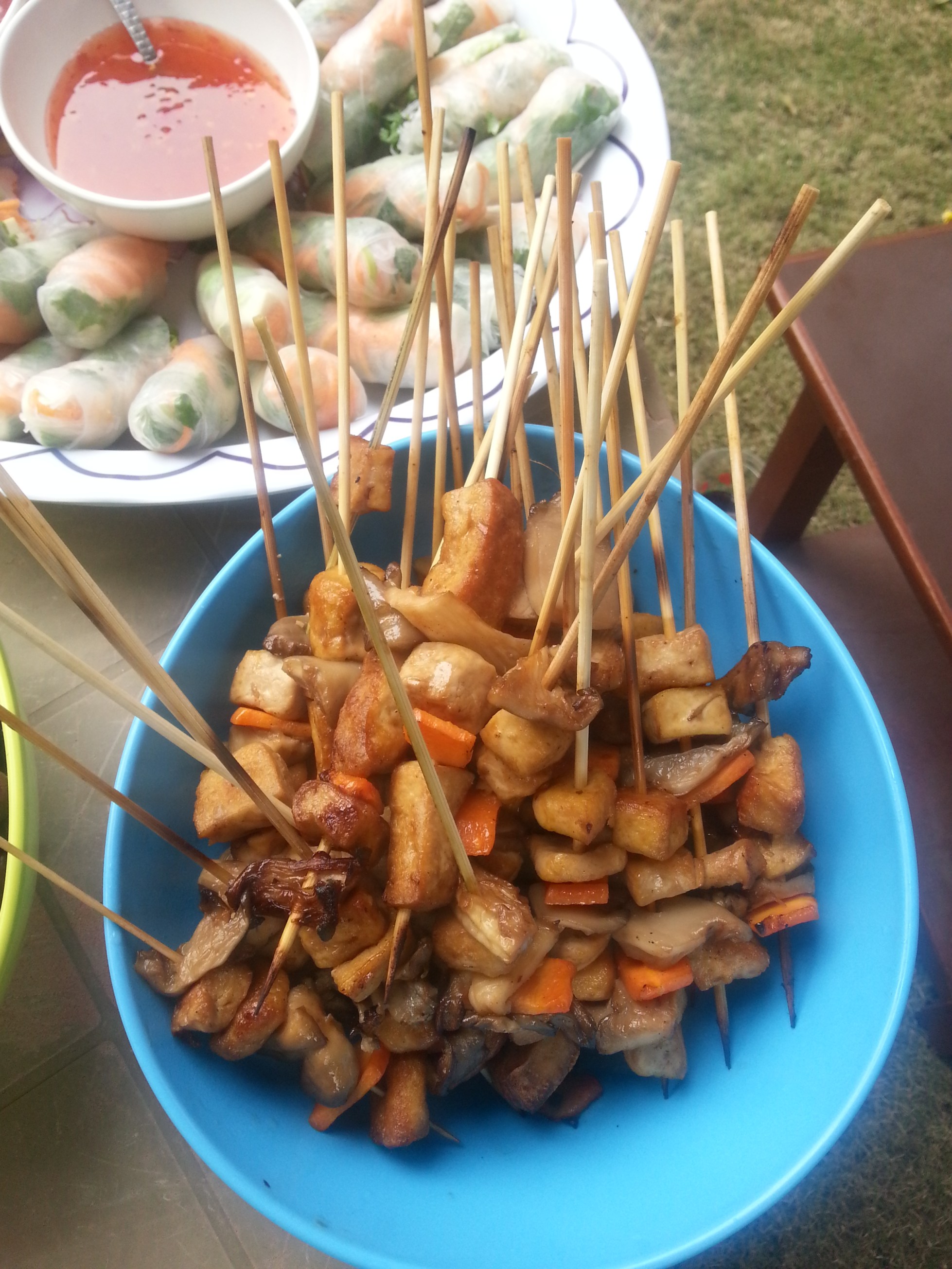 BBQ-Sticks-marinated tofu Asian style