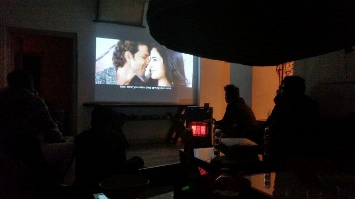 We started the evening with the Bollywood James Bond-a-like movie Bang Bang. Staff Party 2